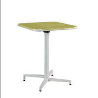 24" X 24" X 30" Yellow White Metal Folding Table