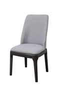 23" X 21" X 39" Light Gray Linen Oak Wood Upholstered (Seat) Side Chair