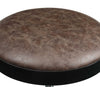 Vintage Mocha Upholstered Adjustable Set of 2 Stools