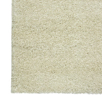 Contemporary Area Rug In Polypropylenefrieze and Jute Mesh Backing, Cream