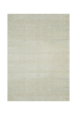 Contemporary Area Rug In Polypropylenefrieze and Jute Mesh Backing, Cream