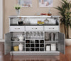 Spacious Wooden Bar Table In Contemporary Style, Silver