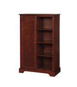 Wooden Closet Storage With Four Open Shelves In Cherry Brown