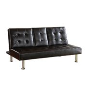 Orinda Contemporary Leatherette Futon Sofa