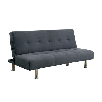 Dewey Contemporary Style Futon Sofa, Gray