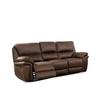 Double Recliner Sofa, With Center Console and Cupholder, Brown