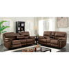 Double Recliner Sofa, With Center Console and Cupholder, Brown