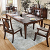 Traditional Dining Table, Brown Cherry Finish