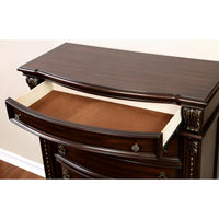 Traditional Solid Wooden Chest, Brown Cherry