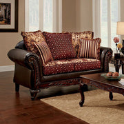 Traditional Love Seat, Brown