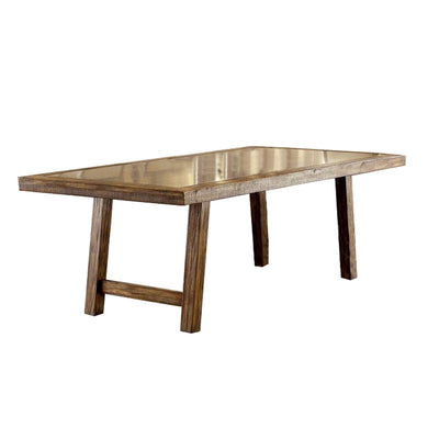 Industrial Style Dining Table, Rustic Oak Finish