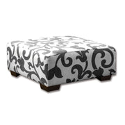 Ottoman Transitional Style, White & Gray