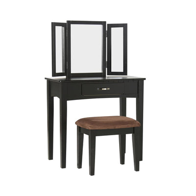 Contemporary Style Vanity Table, Black
