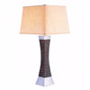 Transitional Style Table Lamp, Black, Chrome