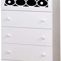 Chest with 4pcs Drawers, Blue And White