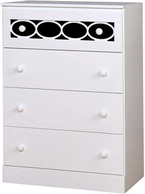 Chest with 4pcs Drawers, Blue And White
