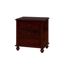 Wooden Night Stand With 2 Drawers, Dark Brown