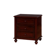 Wooden Night Stand With 2 Drawers, Dark Brown