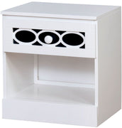 Night Stand With A Designer Front Drawer, Blue &White