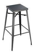 Industrial Style 30 Inches Bar Stool, Gun Metal Gray, Set of 2
