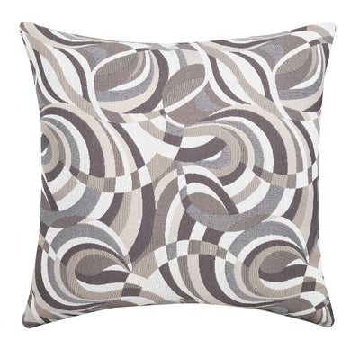 Contemporary Style Swirling Pattern Set of 2 Throw Pillows, Multicolor