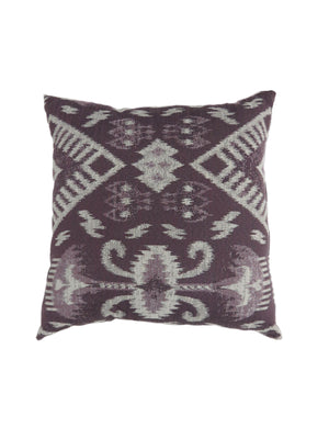 Contemporary Style Set of 2 Throw Pillows, Purple, White