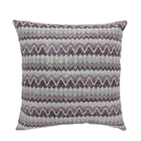 Contemporary Style Horizontally Zigzag Designed Set of 2 Throw Pillows, Purple