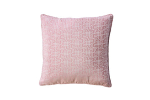 Contemporary Style Set of 2 Throw Pillows With Intricate Designing, Rose Pink