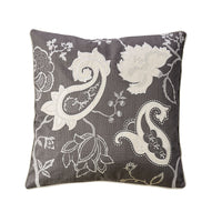Contemporary Style Set of 2 Throw Pillows With Paisley and Floral Designing
