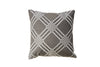 Contemporary Style Set of 2 Throw Pillows With Diamond Patterns, Gun Metal Gray