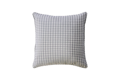 Contemporary Style Set of 2 Throw Pillows With Houndstooth Patterns, Gray