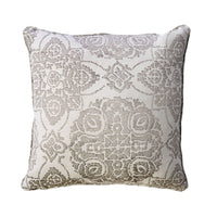 Contemporary Style Set of 2 Throw Pillows With Intricate Medallion Patterns