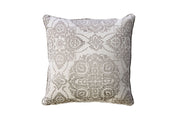 Contemporary Style Set of 2 Throw Pillows With Intricate Medallion Patterns