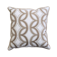 Contemporary Style Waterflow Feather Cotton Throw Pillow, Set of 2