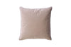 Square Shape Polyester Velvet Throw Pillow with Zipper, Set of Two, Beige