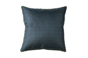 Contemporary Style Set of 2 Throw Pillows With Plain Face, Navy Blue