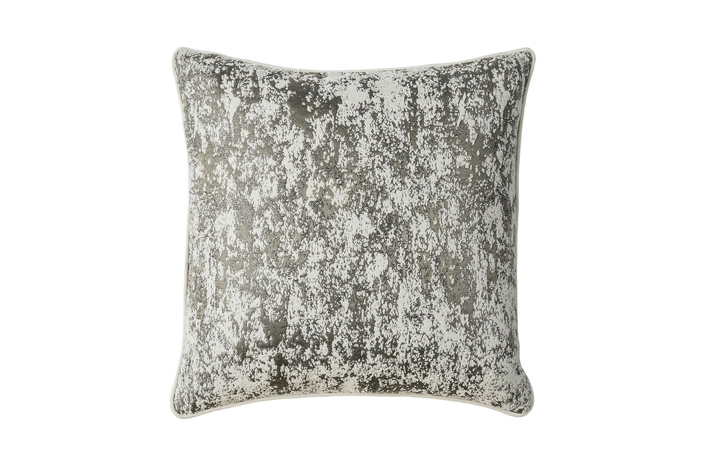 Contemporary Style Set of 2 Throw Pillows, Silver