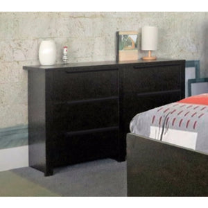 Spacious Dresser With Six Storage Drawers On Metal Glides, Dark Brown Finish.