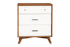 Chest With Three Drawers, Brown and White