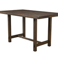Rectangular Pub Height Dining Table, Brown