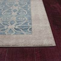 7'7" x 10'10" Polypropelene Teal Area Rug