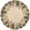 5'6" Round Wool Ivory Area Rug