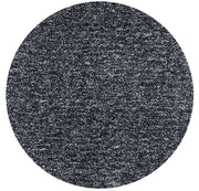 8' Round Polyester Black Heather Area Rug