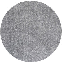 8' Round Polyester Grey Heather Area Rug