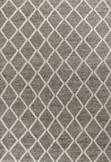 5' x 7' Wool Dark Grey Area Rug