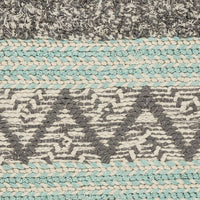 5' x 7' Polyester Turquoise Area Rug