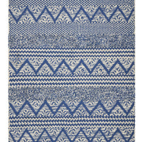 5' x 7' Polyester Blue Area Rug