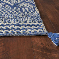 5' x 7' Polyester Blue Area Rug