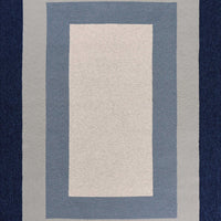 6'6" x 9'6" UV-treated Polypropelene Slate-Navy Area Rug