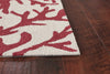 7'6" x 9'6" Polyester Ivory-Rust Area Rug